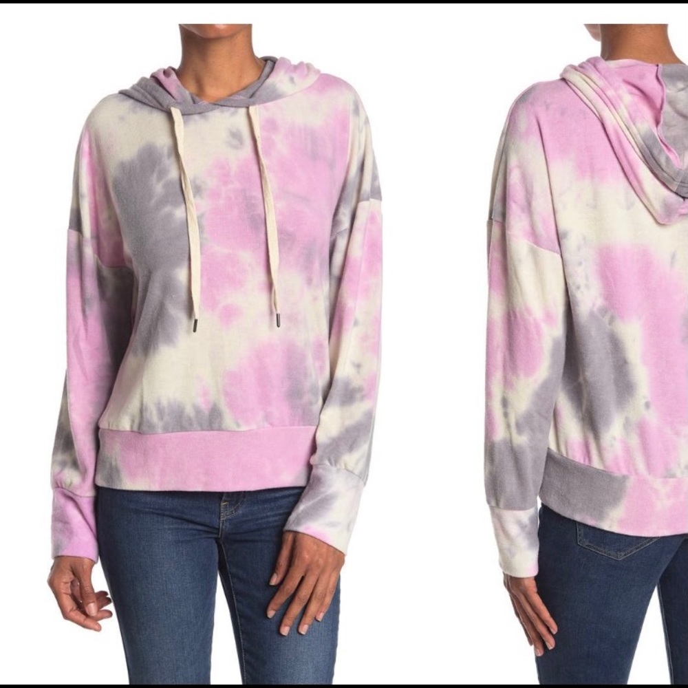 Abound Tie Dye Pink Hoodie L NWT